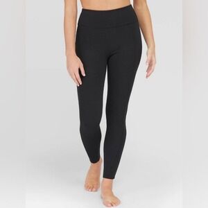 Assets by Spanx Black Ponte Shaping Leggings, Size 1X, Minimalist, Tummy Taming